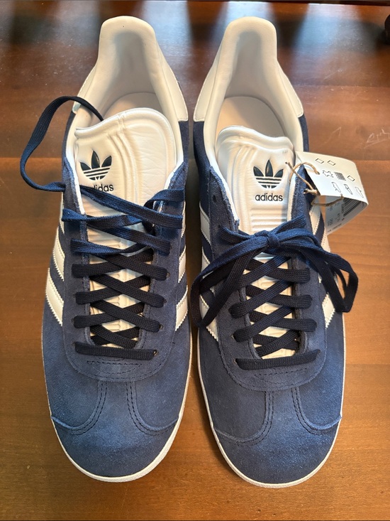 adidas Shoes - adidas Gazelle Navy and White Suede Classic Low-Top Sneakers